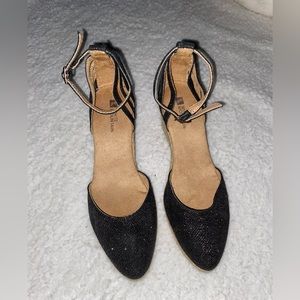 White mountain wedges women size 7.5 black